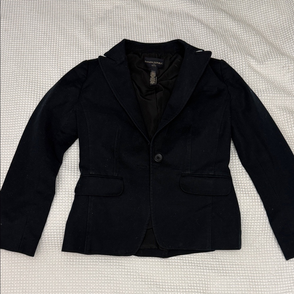Banana Republic Classic Petite Black Blazer